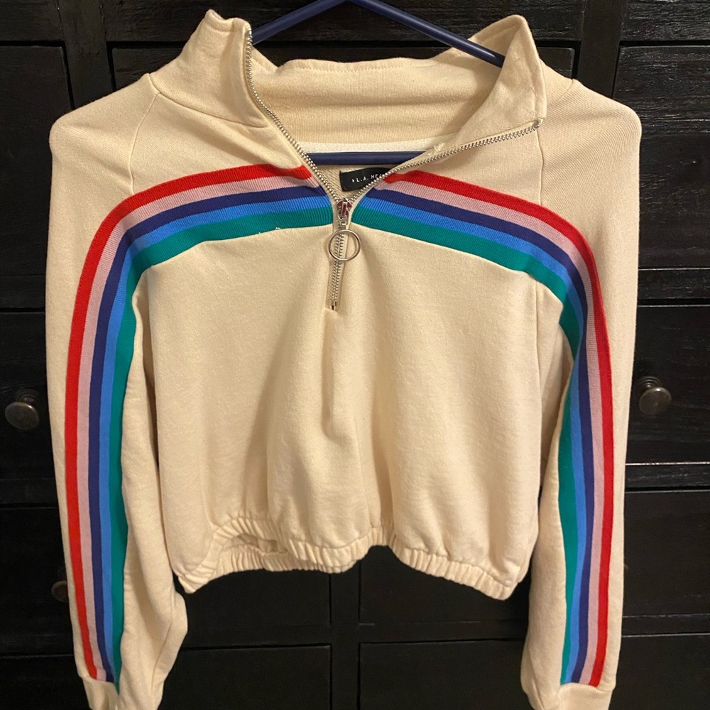 PacSun L.A. Hearts cropped half zip sweatshirt! Size S